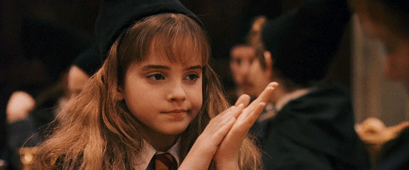 Image result for hermione clapping gif