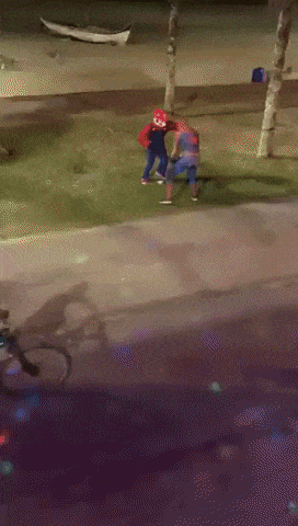 Spidey and Mario in fail gifs