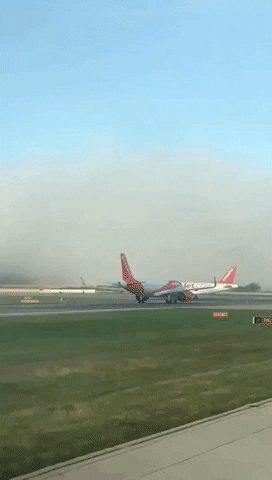 A380 coming out of clouds in wow gifs