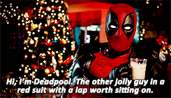 deadpool ryan reynolds eggnog red suit the merc with a mouth