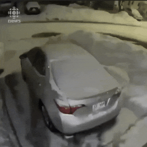 Snow covered the car in wow gifs