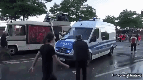 Thug German Police in funny gifs