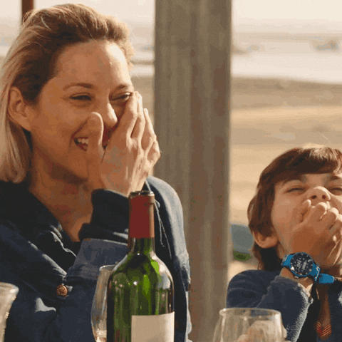 happy marion cotillard gif by silenzio interactive - find & share on giphy