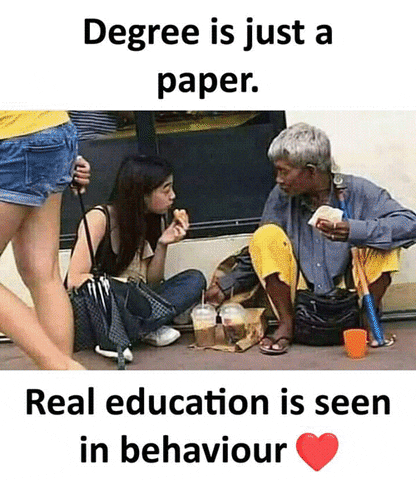 A degree is just a paper