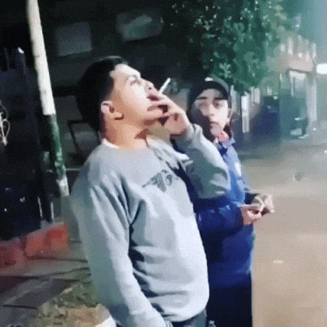 Cool smoke trick in funny gifs