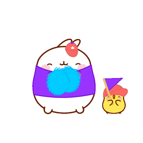 Happy Cheer Up Sticker by Molang for iOS & Android | GIPHY