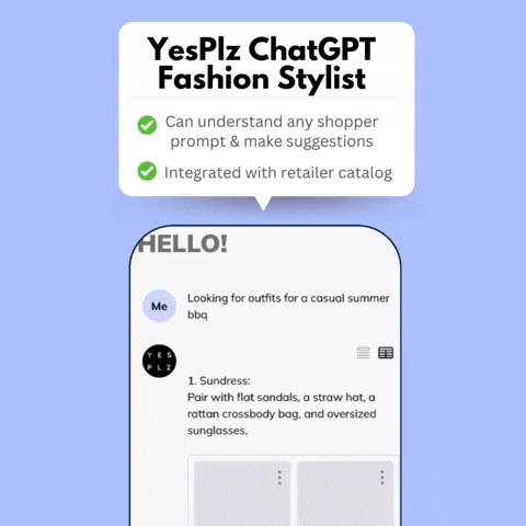 YesPlz GPT AI Stylist with features using fashion AI