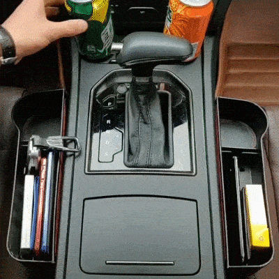 3-in-1 faltbarer Autositz-Organizer in Taschenform - grau
