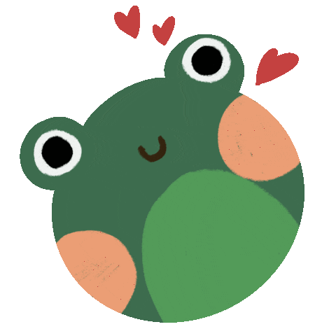 Indie Frog Sticker by Artsy Ainhoa for iOS & Android | GIPHY