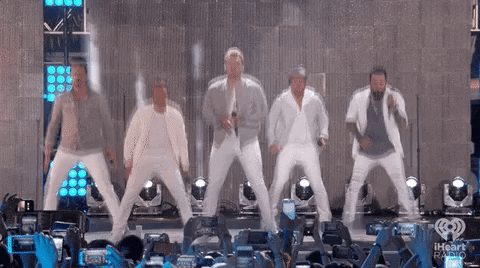 Backstreet Boys dancing and text saying "Tell me why?" GIF