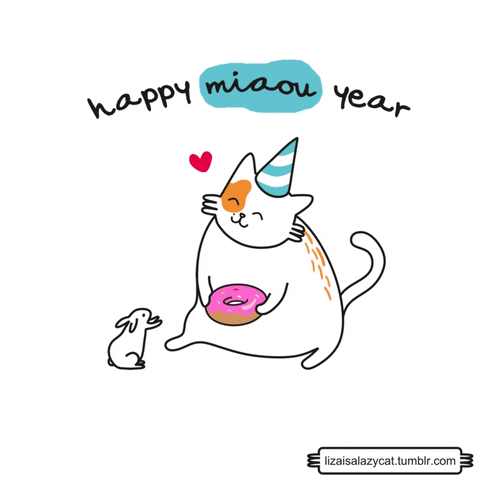 New Year Cat GIF - Find & Share on GIPHY