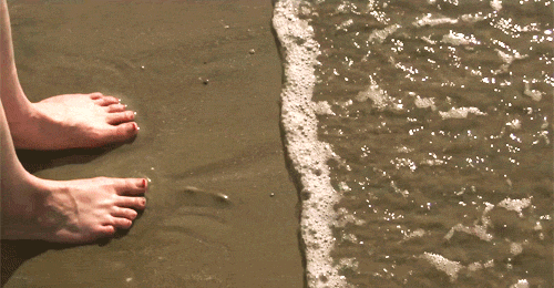 water beach waves relax feet