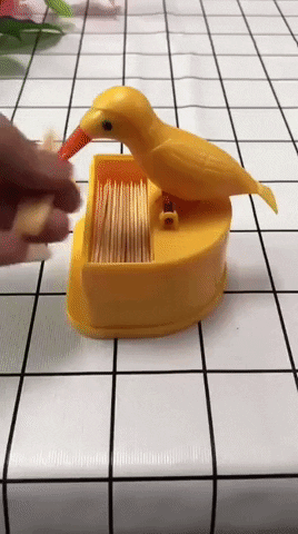 Tooth pick bird in funny gifs