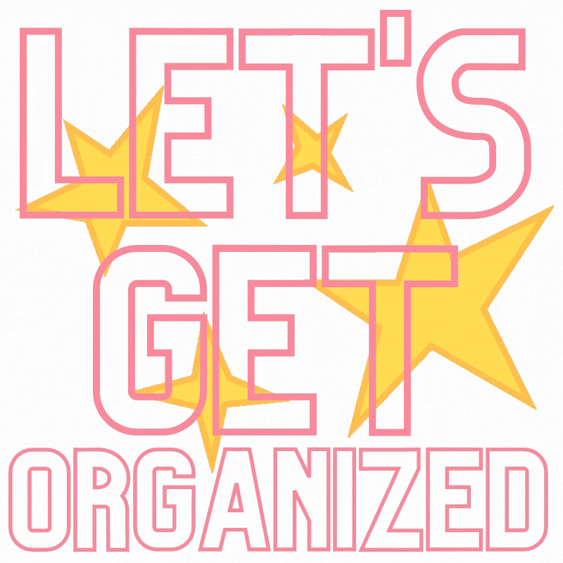 let's get organized with yellow stars