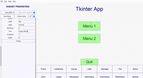 UI Making application in tkinter I made : r/Python