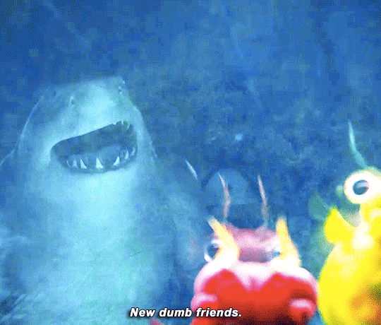 King Shark khi nhìn thấy những người "bạn ngu ngốc" mới. (Ảnh: Internet)