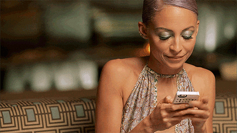 Image result for nicole richie on the phone gif