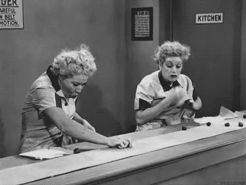 Image result for i love lucy chocolate gif