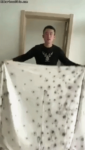 Performing magic trick with siblings in funny gifs