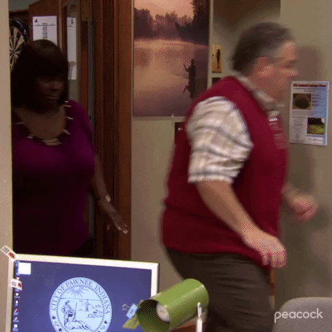 Season 3 Running GIF by Parks and Recreation