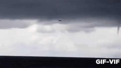 Airplane In Tornado