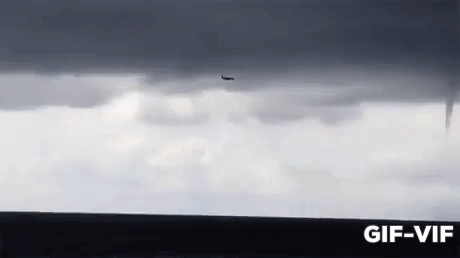Airplane In Tornado in funny gifs