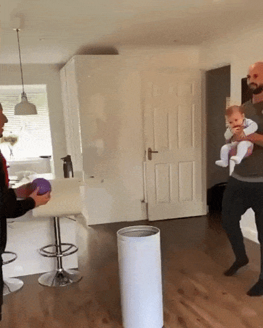 When dad is left with baby in funny gifs