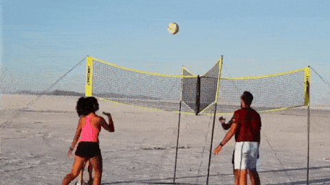 Filet de volley-ball croisé