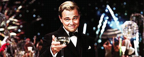 ENTITY gives network conversation tips. Gif of Leonardo DiCaprio in "The Great Gatsby."