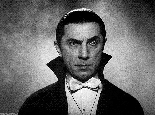 A GIF of Dracula from the 1931 film.