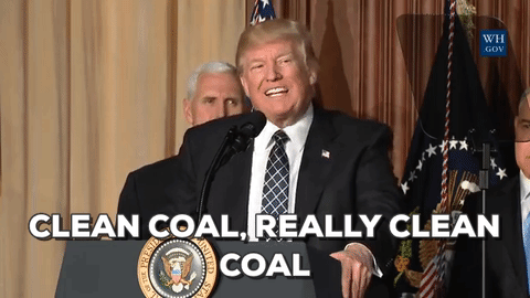 Image result for trump clean coal gif