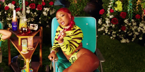 A GIF of Megan Thee Stallion in "Hot Girl Summer"