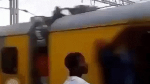 Never stand near a train