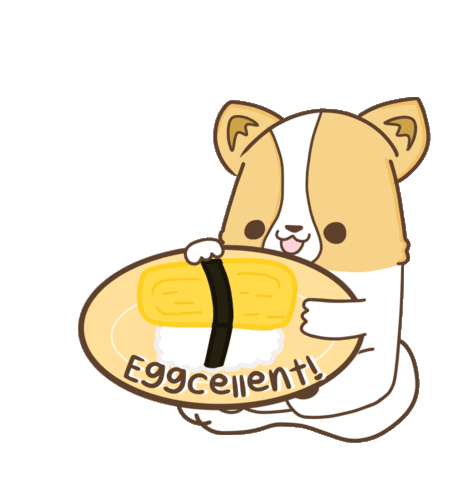 Dogs Egg Sticker by corgiyolk for iOS & Android | GIPHY