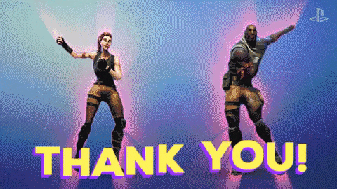 Image result for gif fortnite thank you