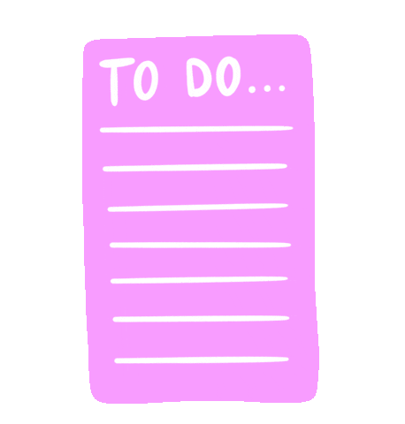 To Do List Pink Sticker by MissAllThingsAwesome for iOS & Android | GIPHY