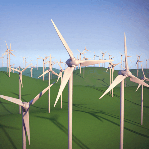 Wind Turbines Loop GIF by xponentialdesign