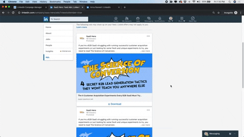 Using the Lead Generation format to promote content for ABM campaigns on LinkedIn is ideal