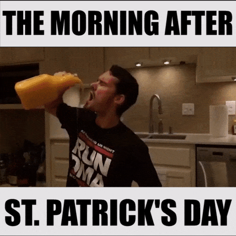 drunk st patricks day gif