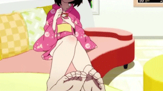Feet Bakemonogatari GIF