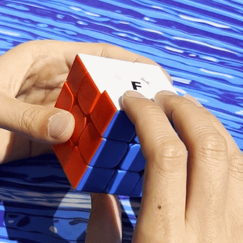 Looping Rubik's Cube satisfying puzzle animation