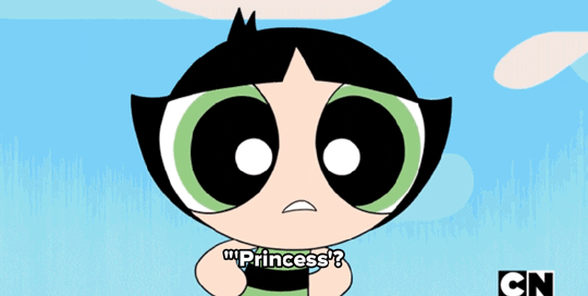 Comic Girl Gif mit Text "'Princess'. Did you just call me 'princess'?