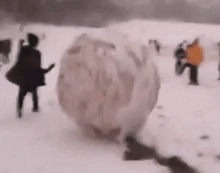 Playing with a giant snow ball in wow gifs