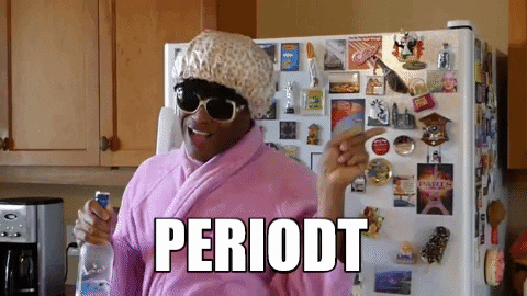 Personne qui dit "period"