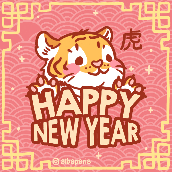Happy Chinese New Year with tiger 
