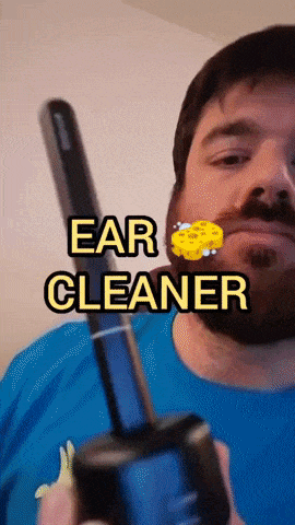 Ear cleaner in funny gifs