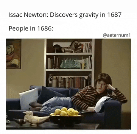People before gravity is invented in funny gifs
