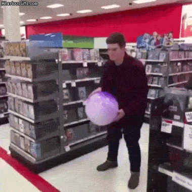 Just playing with ball in funny gifs