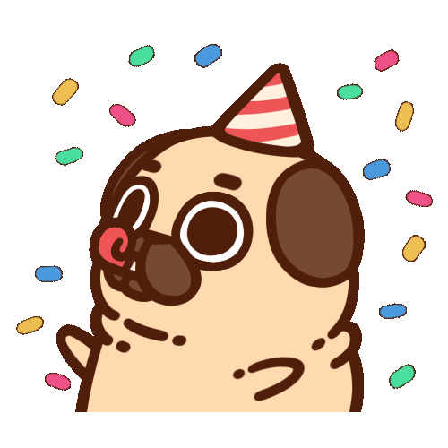Celebrate New Year Sticker by Puglie Pug for iOS & Android GIPHY
