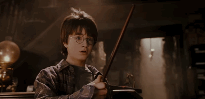 Image result for harry potter getting his wand gif